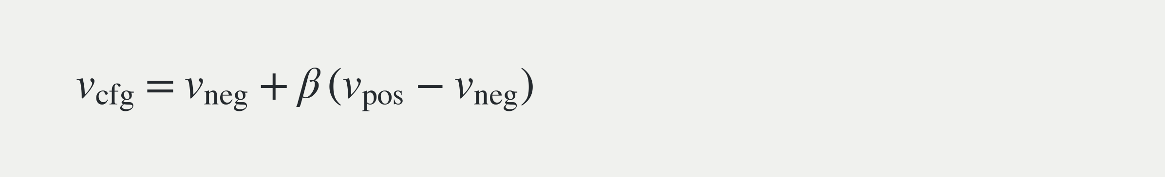 CFGRL velocity-field guidance equation